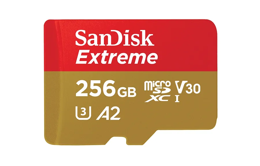 Karta pamięci SanDisk Extreme microSDXC 256 GB A2 C10 V30 UHS-I U3 (190 MB/s) + adapter SD